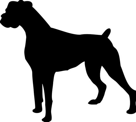 boxer dog silhouette clip art